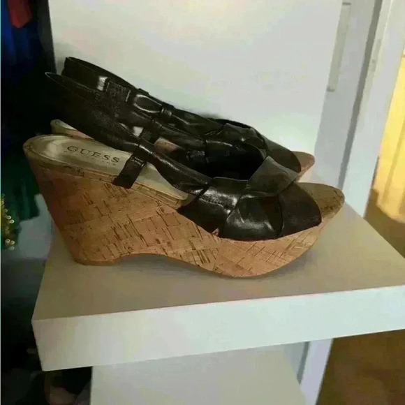 GUESS Mocha Wedge Slingback Shoes - Picture 7 of 8